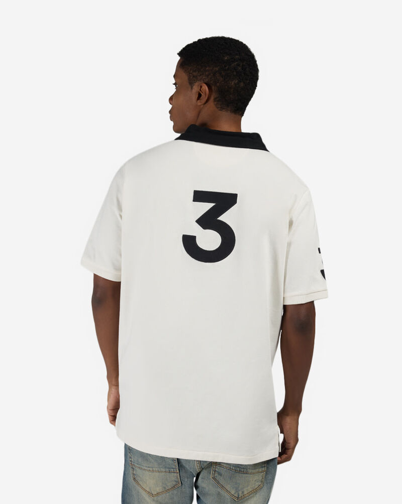 Polo Ralph Lauren Jersey Knit Crest Logo Johnny Collar Polo Shirt 710B14222001-BLK cream 2