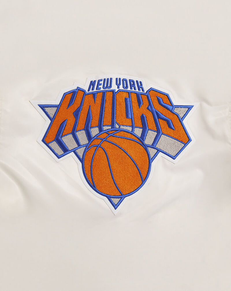 PRO STANDARD New York Knicks Retro Classic Rib Satin Jacket BNK656097-ERB cream 4