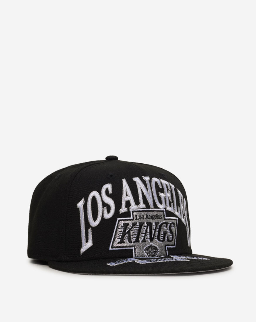 Shop New Era 59Fifty Los Angeles Kings Oversized Script Fitted Hat