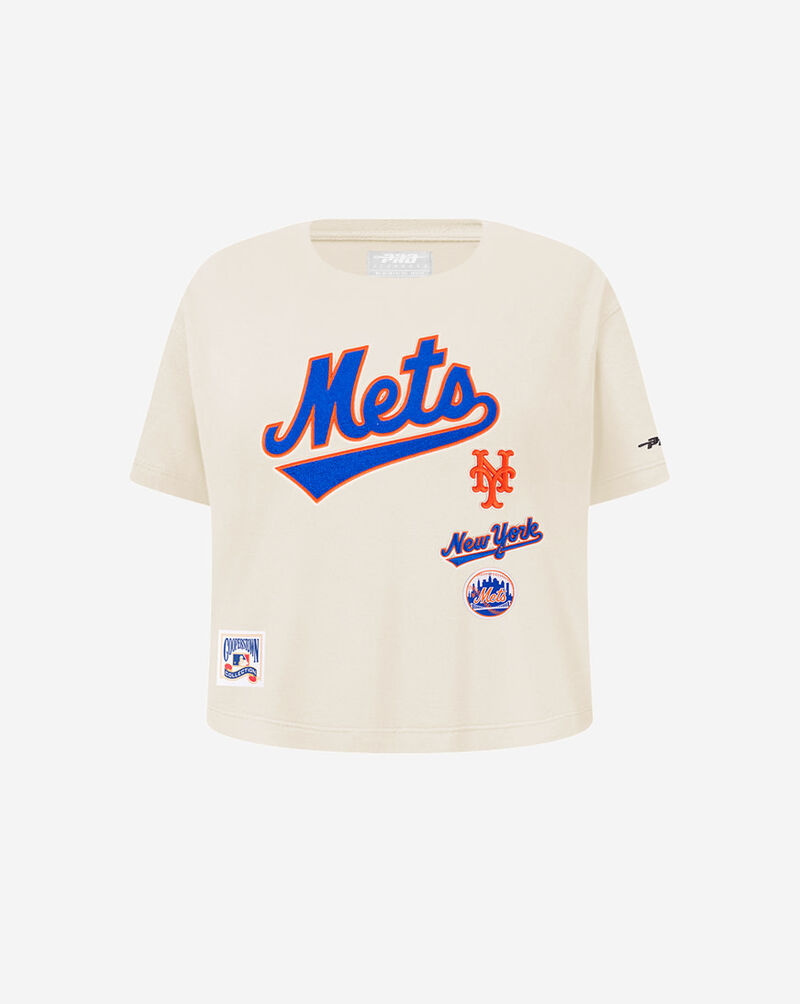 PRO STANDARD Big Girls' New York Mets Retro Classic Boxy Top LNMBA315098-EGG cream 1