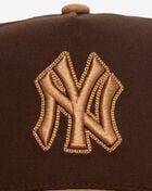 Mitchell  Ness New York Yankees Pro Pinch Lux Chain Snapback Hat HP18073-NYYBRTN Brown 2
