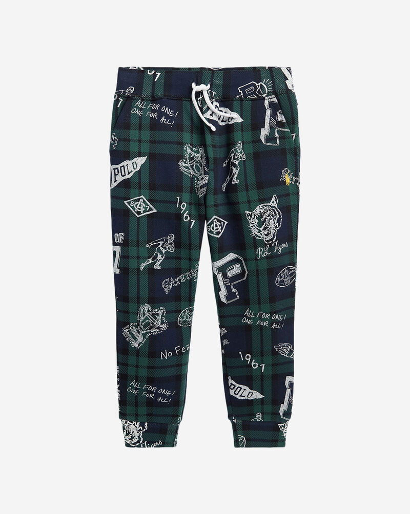 Polo Ralph Lauren Plaid Fleece Graphic Jogger Pant 322919572001 Black 1