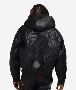 Racing PU Hooded Jacket