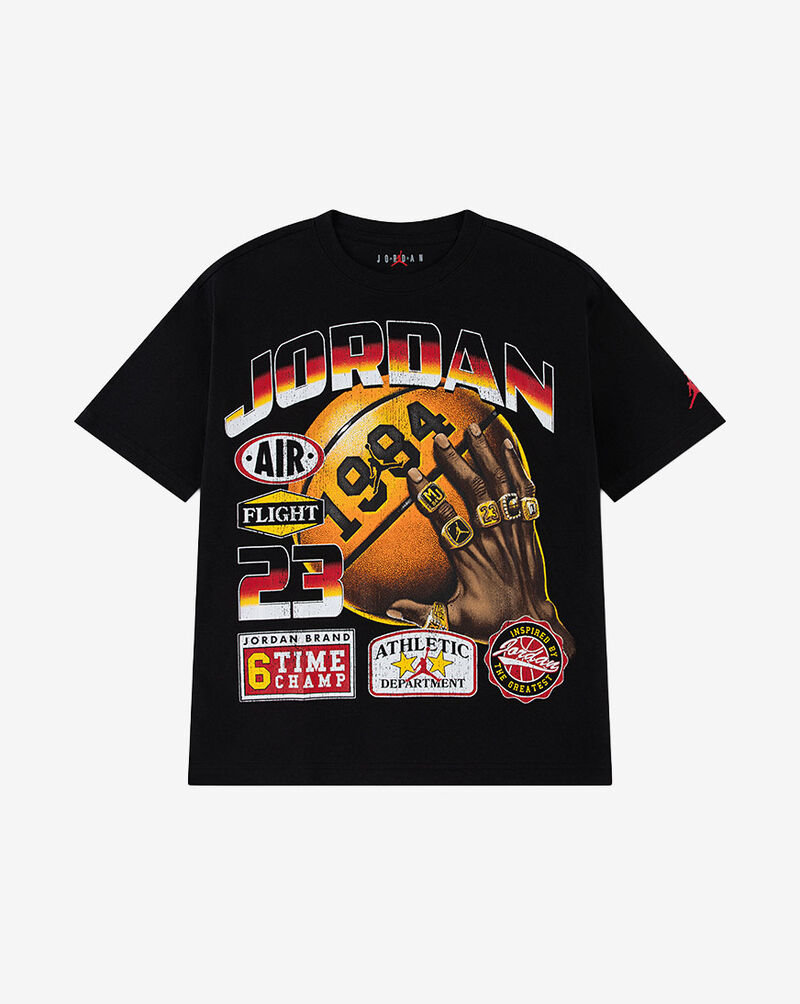 Jordan Big Kids' BBall Ring Graphic Tee 95G379-BLACK Black 1