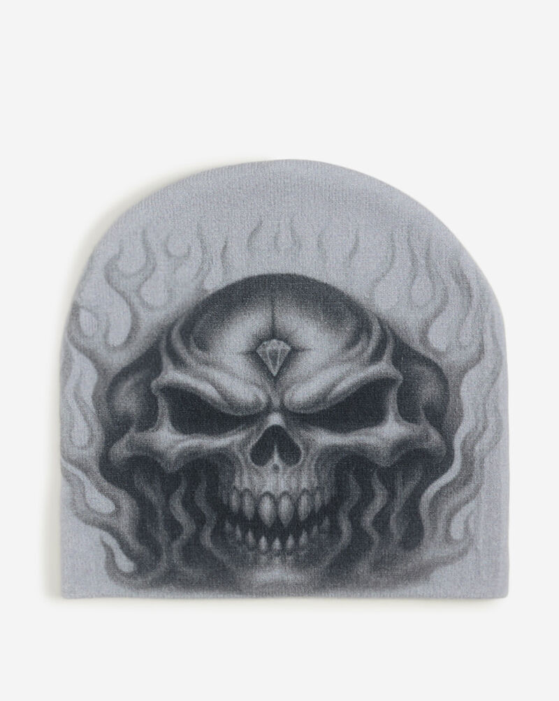 Cult of Individuality Skeleton Knit Hat  626BS-KHS01A Grey 3