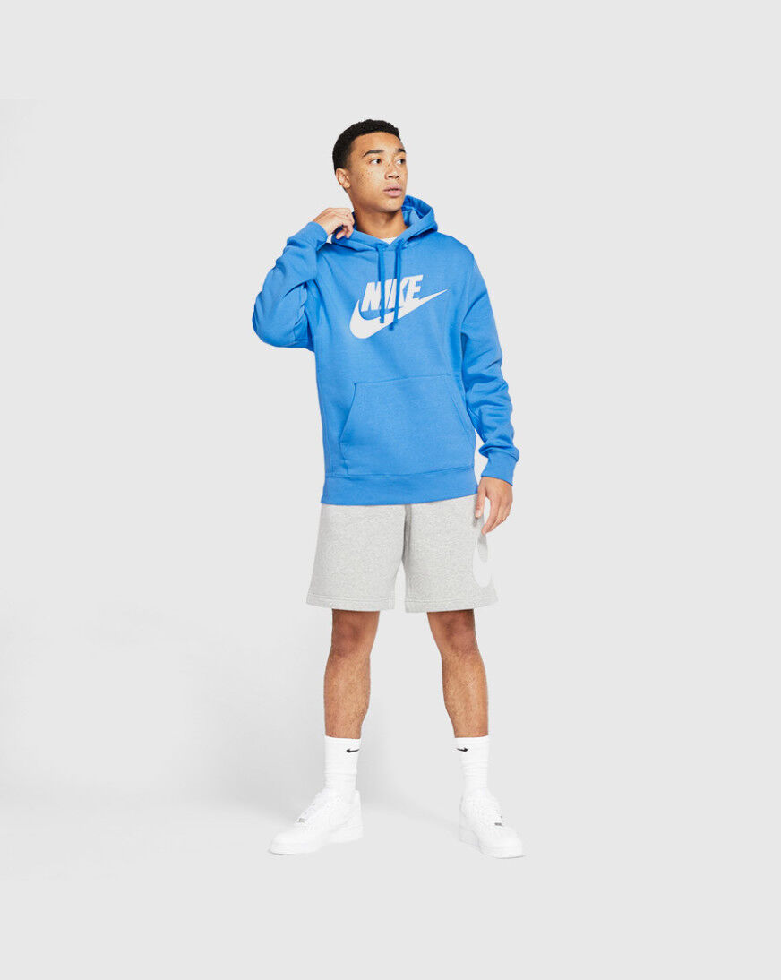 nike club hoodie pacific blue