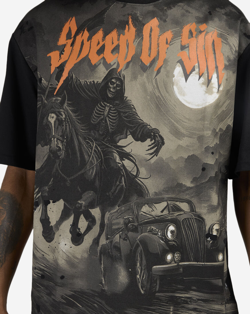 Shop Graphic Tees Speed Of Sin Tee RD5-022JK-001 black | SNIPES USA