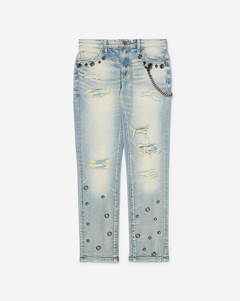 Smoke Rise Kids' Metal Grommet Chain Denim BJP26F560SN Blue 1