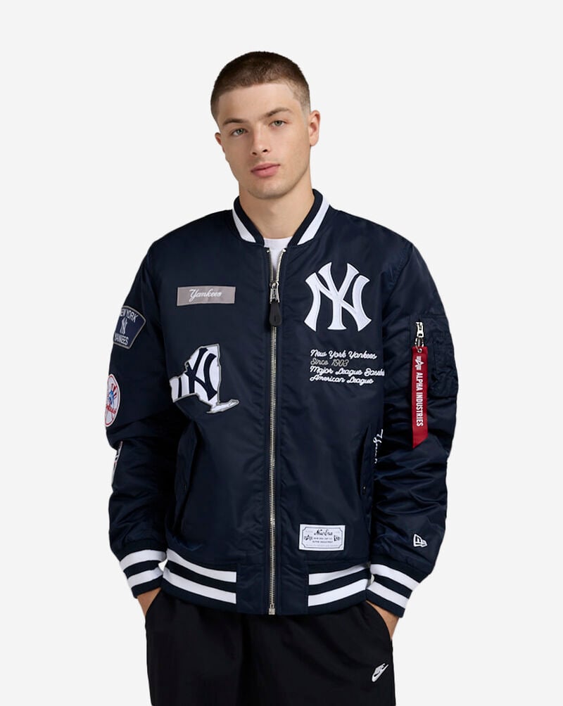 New Era Alpha Industries New York Yankees Bomber Jacket 60684045 Blue 1