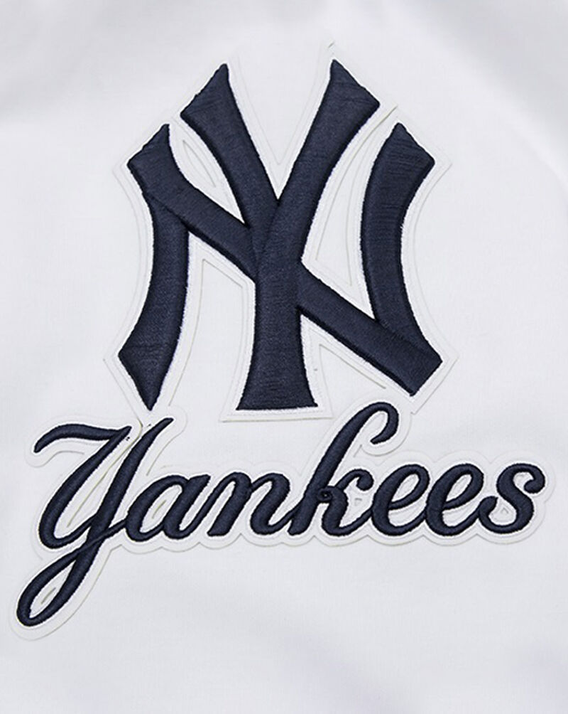 PRO STANDARD New York Yankees Classic Chenille Double Knit Pull Over Hoodie LNY531152-WHT White 2