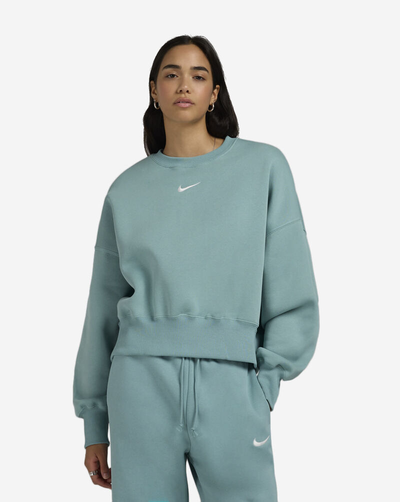 Nike Phoenix Fleece Over-Oversized Crew-Neck Sweatshirt DQ5761-017 Green 1