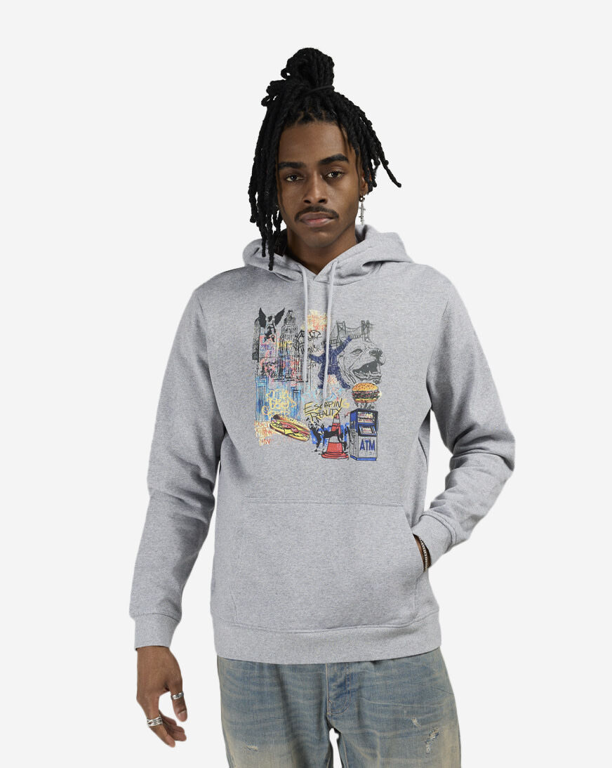 Shop Mister Tee City Sketchbook Hoodie MTUS489-00111 grey | SNIPES USA