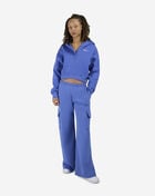 Nike NSW Phoenix Fleece Oversized Cropped Henley Hoodie IF0258-460 Blue 4