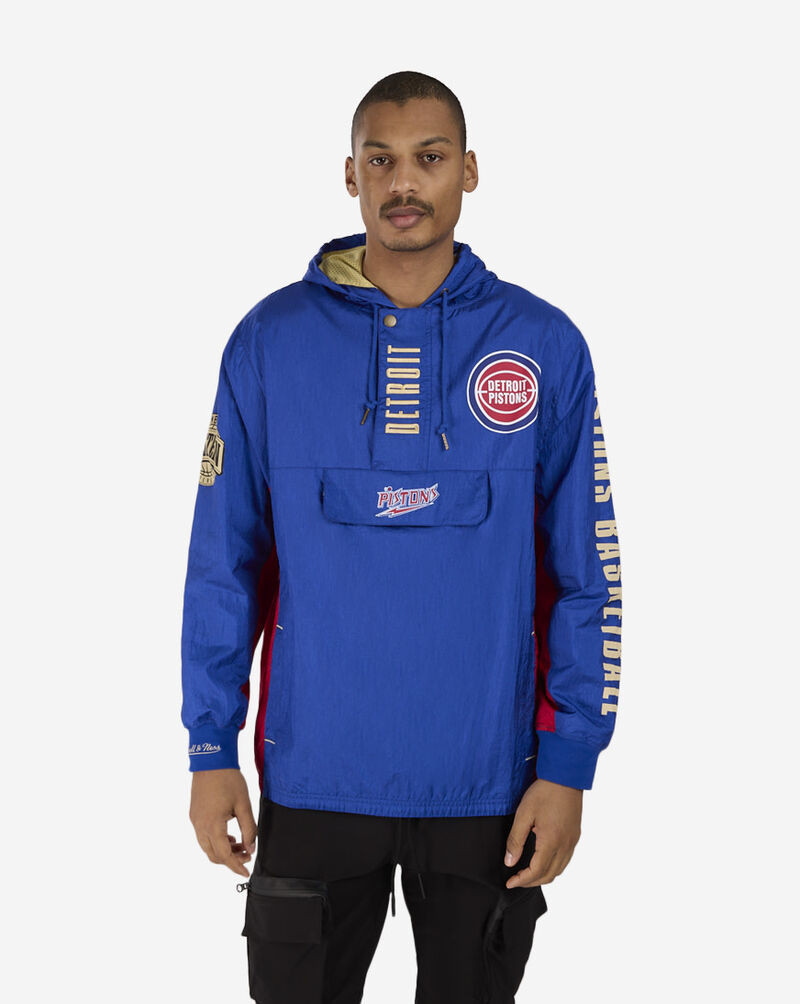 Mitchell  Ness Detroit Pistons Team OG 2.0 Vintage Logo Anorak Windbreaker OJPO7093-DPIYYPPPROYA Blue 1