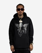 Hasta Muerte Rhinestone Ski Mask Angel Hoodie HM-RHINESTONESKIMASKANGEL-HOOD-BLK Black 1
