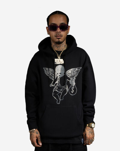 Rhinestone Ski Mask Angel Hoodie
