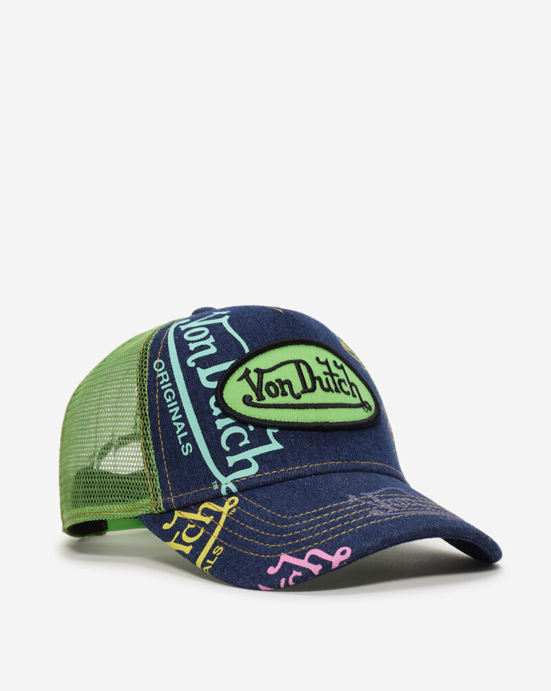 Von Dutch Tagged Trucker Hat VDHH0005-DENIM Blue 1