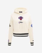 PRO STANDARD New York Knicks Championship Cropped Pullover Hoodie BNKC517768-EBK cream 1