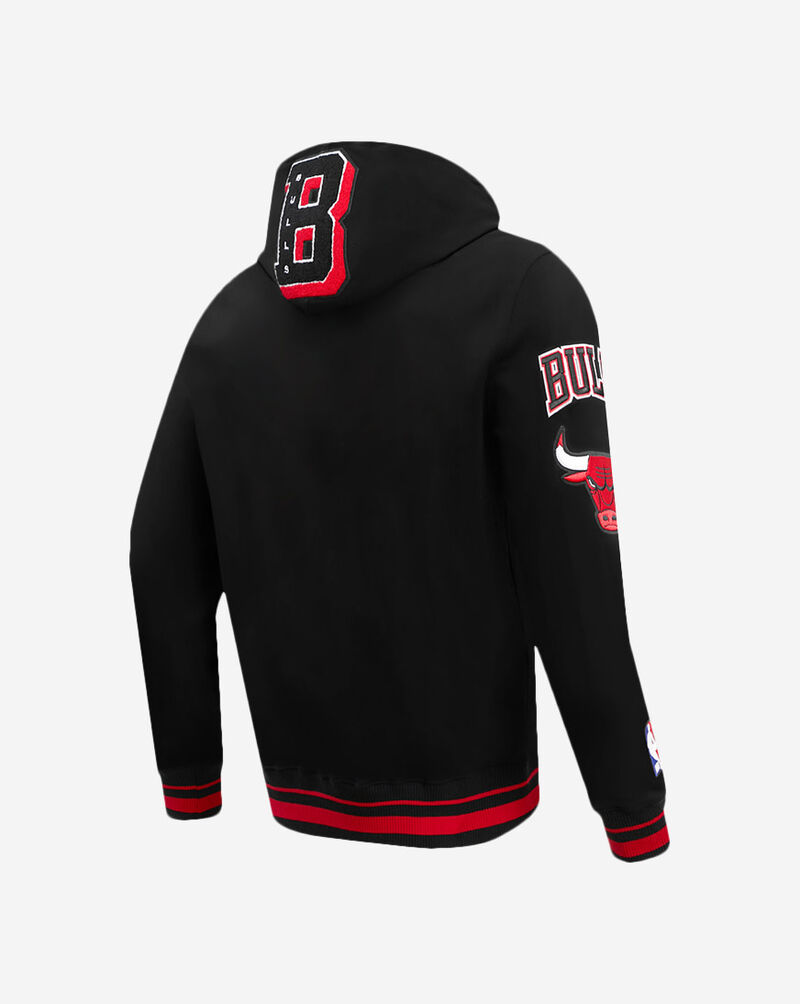 PRO STANDARD Chicago Bulls Mash Up Rib Fleece Pull Over Hoodie BCB5515748-BRK Black 3