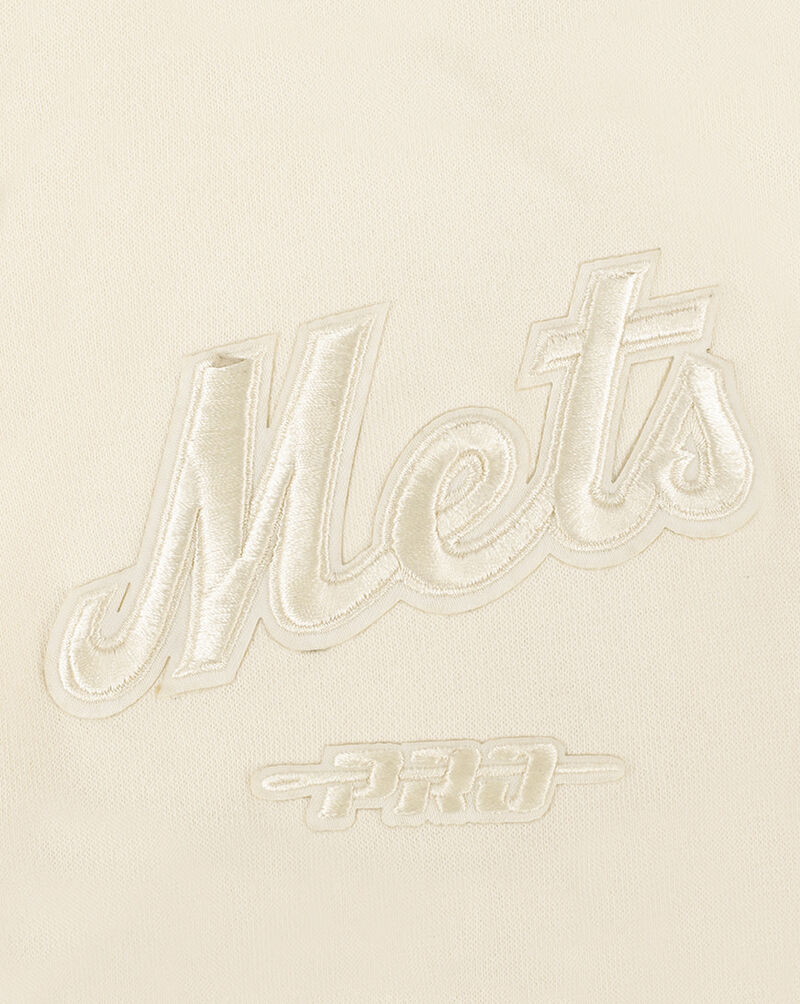 PRO STANDARD Big Boys' New York Mets Neutral Fleece Crewneck LNMB5314996-EGG cream 4