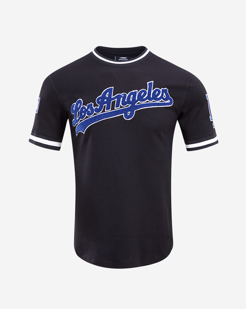 PRO STANDARD Los Angeles Dodgers Short Sleeve Classic Chenille Double Knit Tee  LLD131900-BLK Black 1