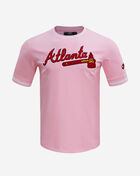 PRO STANDARD Atlanta Braves Classic Chenille Double Knit Tee  LAB131921-PNK Pink 1