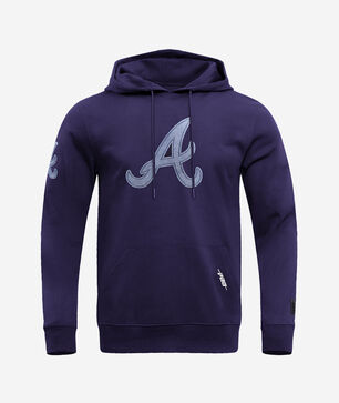 Atlanta Braves Varsity Blues Fleece Pull Over Hoodie 