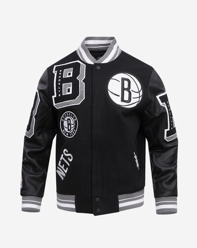 Brooklyn Nets Mash Up Rib Wool Varsity Jacket
