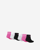 Girls' Metallic Swoosh Quarter 6PK Socks