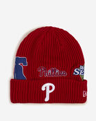 New Era Philadelphia Phillies Multi Print Knit Beanie 60833864 Red 1