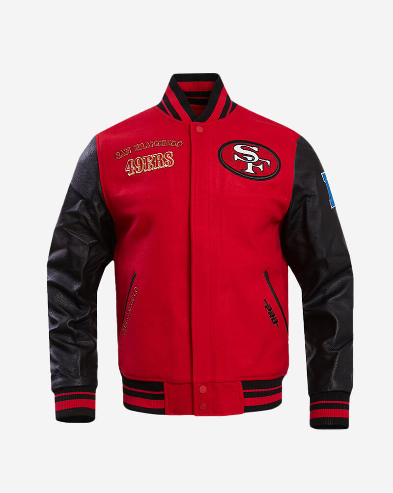 PRO STANDARD San Francisco 49ers Retro Classic Rib Wool Varsity Jacket FS4643598-RBK Red 1