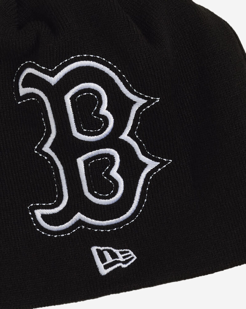 New Era Boston Red Sox Script Oversized Logo Knit  60981484 Black 4