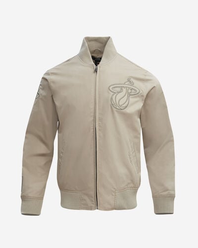 Miami Heat Neutral Twill Jacket Miami Heat Neutral Twill Jacket