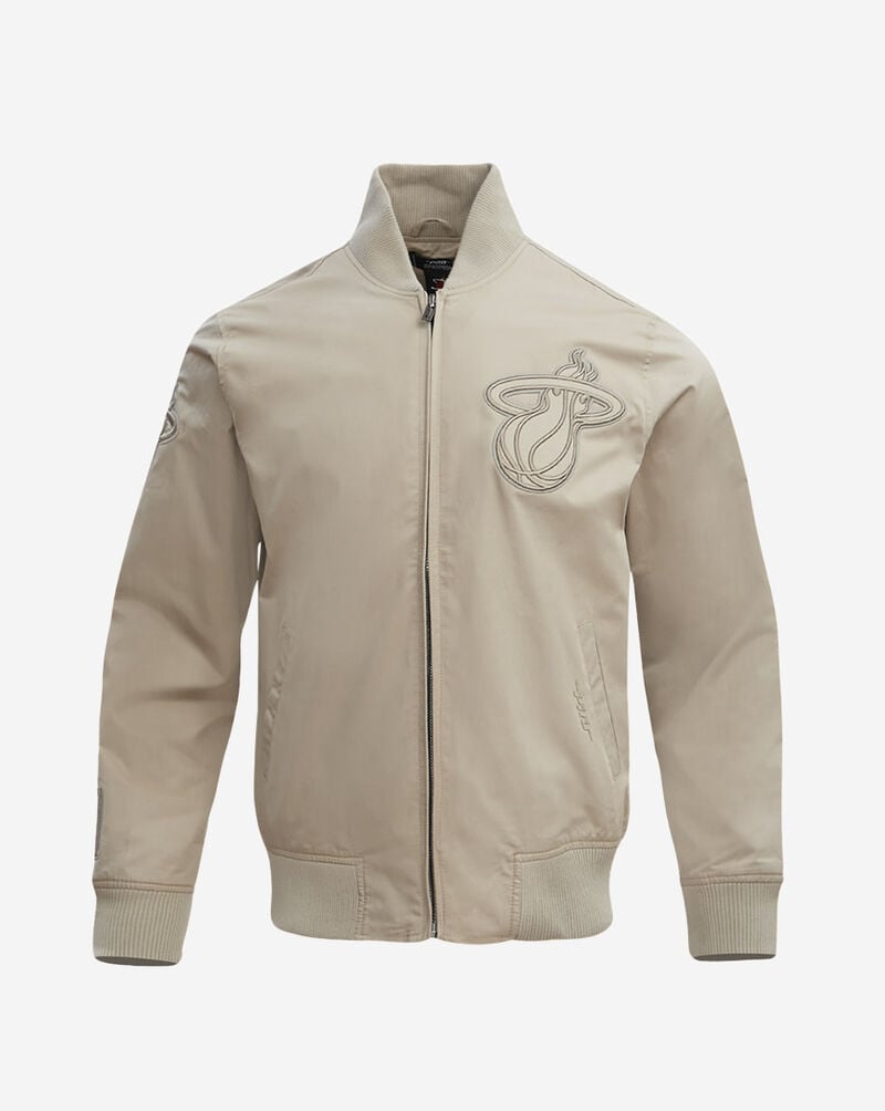 PRO STANDARD Miami Heat Neutral Twill Jacket BMH658732-TAU Beige 1