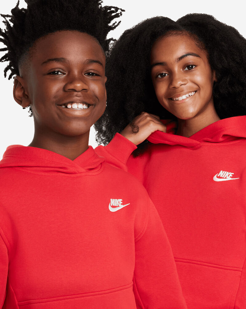 Nike Big Kids' NSW Club Fleece Hoodie FD3000-657 Red 3