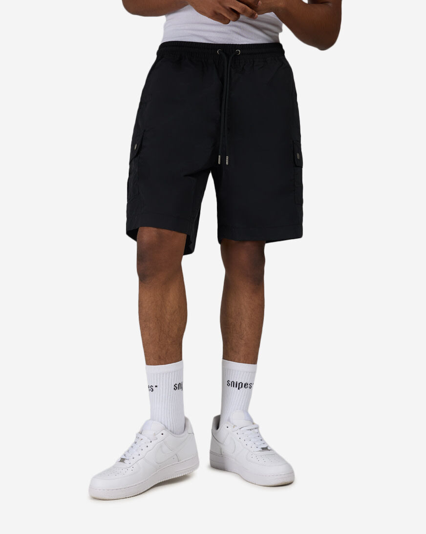 Shop SNIPES Nylon Cargo Shorts FW25MF016-001 black | SNIPES USA