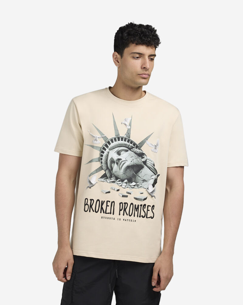 STREETZ IS WATCHIN Broken Promises Tee SIW5236-SND Beige 1