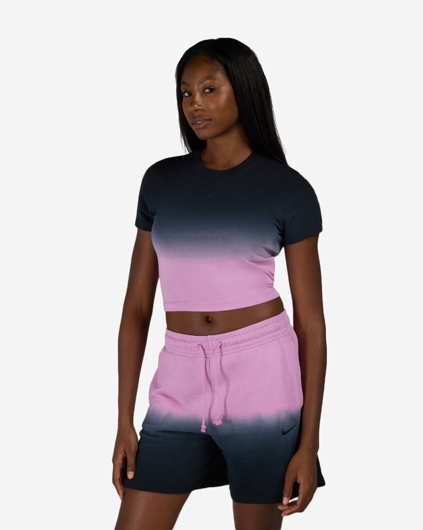 Shop Nike NSW Chill Knit Slim Cropped T-Shirt II7074-010 black
