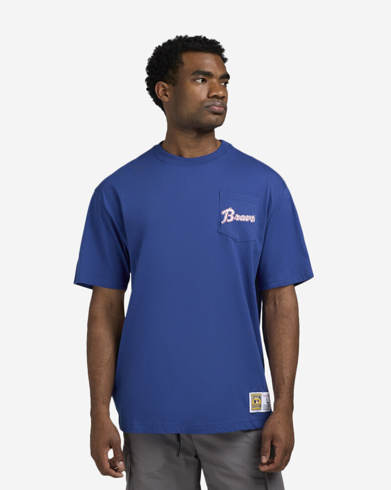 Mitchell  Ness Braves Pocket Tee FC9252-ABRROYA Blue 1