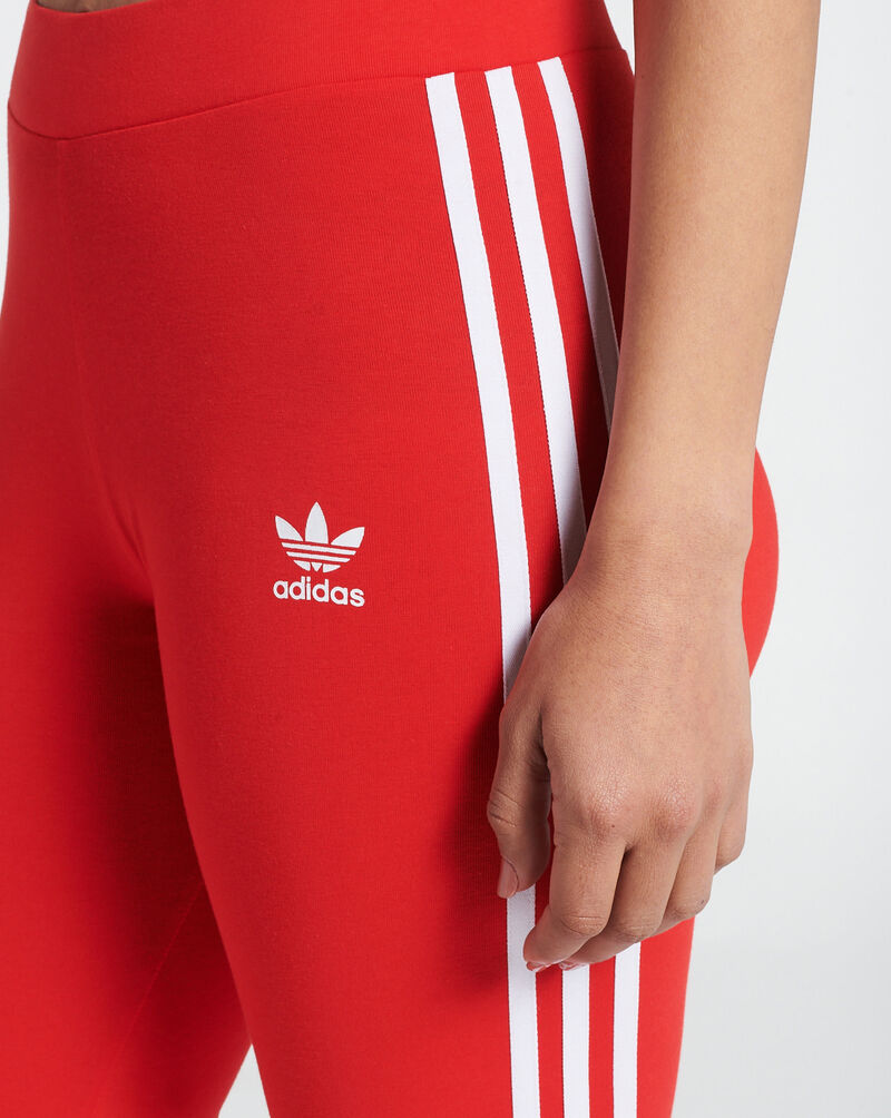 Adidas legging 3 stripes rood clearance