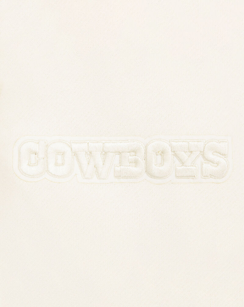 PRO STANDARD Dallas Cowboys Neutral Drop Shoulder Fleece Pullover Hoodie FDC544497-EGG cream 4