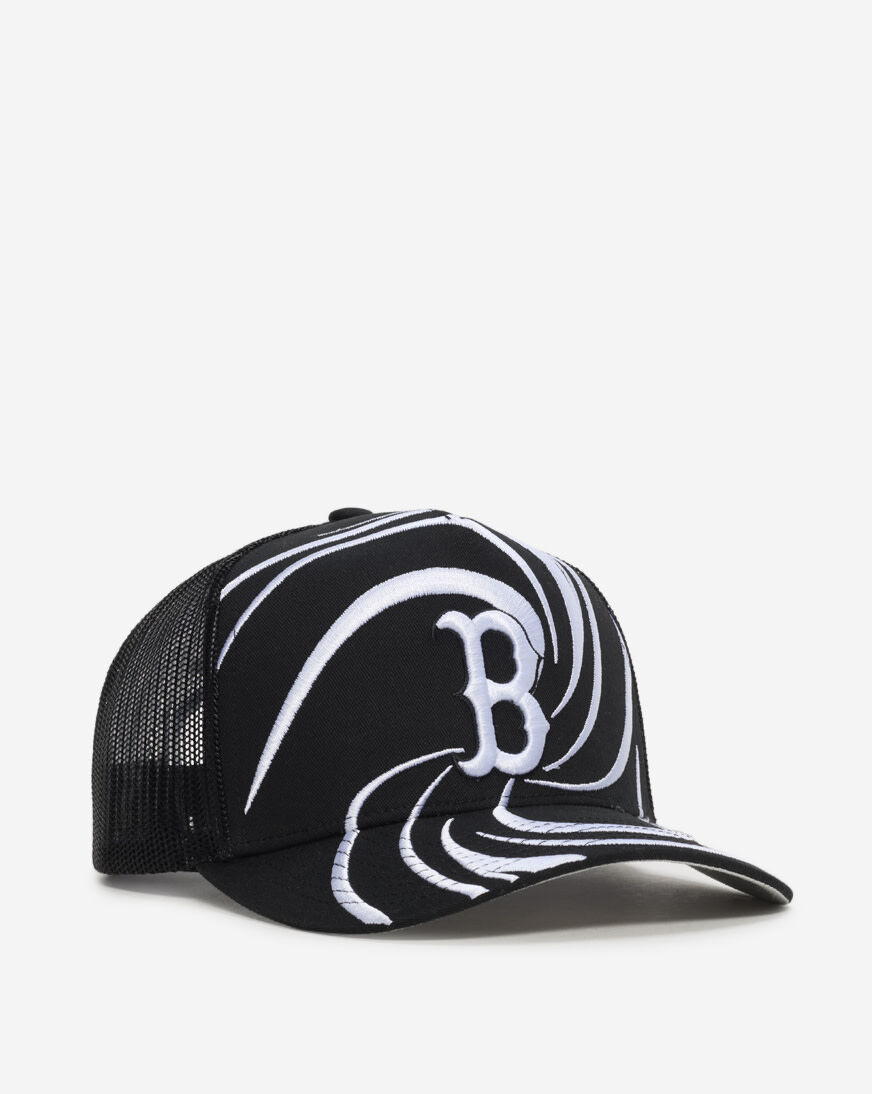 Shop Mitchell Ness Boston Red Sox Pro Pinch Swirl Snapback Hat