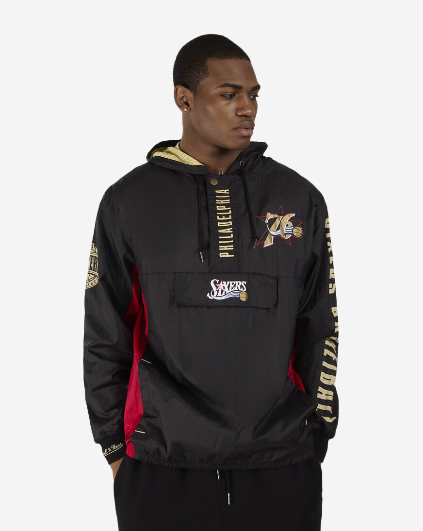 Shop Mitchell Ness Philadelphia 76ers Team OG 2.0 Vintage Logo Anorak Windbreaker OJPO7093 P76YYPPPBLCK black SNIPES USA