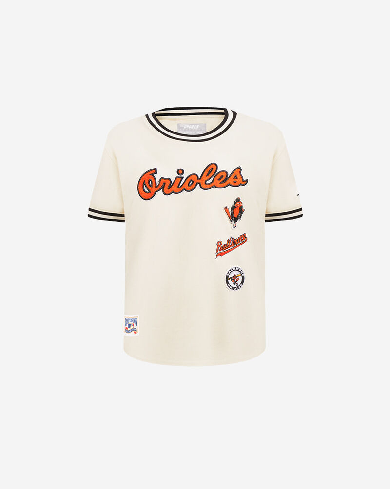 PRO STANDARD Big Boys' Baltimore Orioles Retro Classic Striped Rib Tee LBOB1315091-EBK cream 1