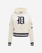 Detroit Tigers Retro Classic Rib Fleece Cropped Pullover Hoodie