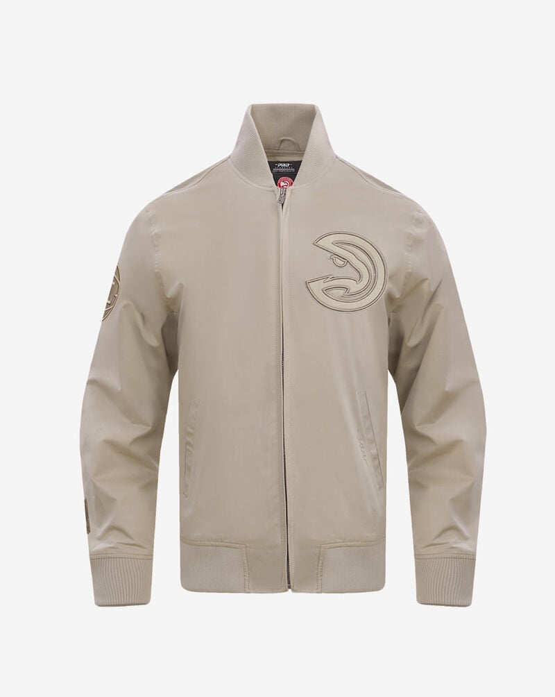 PRO STANDARD Atlanta Hawks Neutral Twill Jacket BAH658166-TAU Beige 1