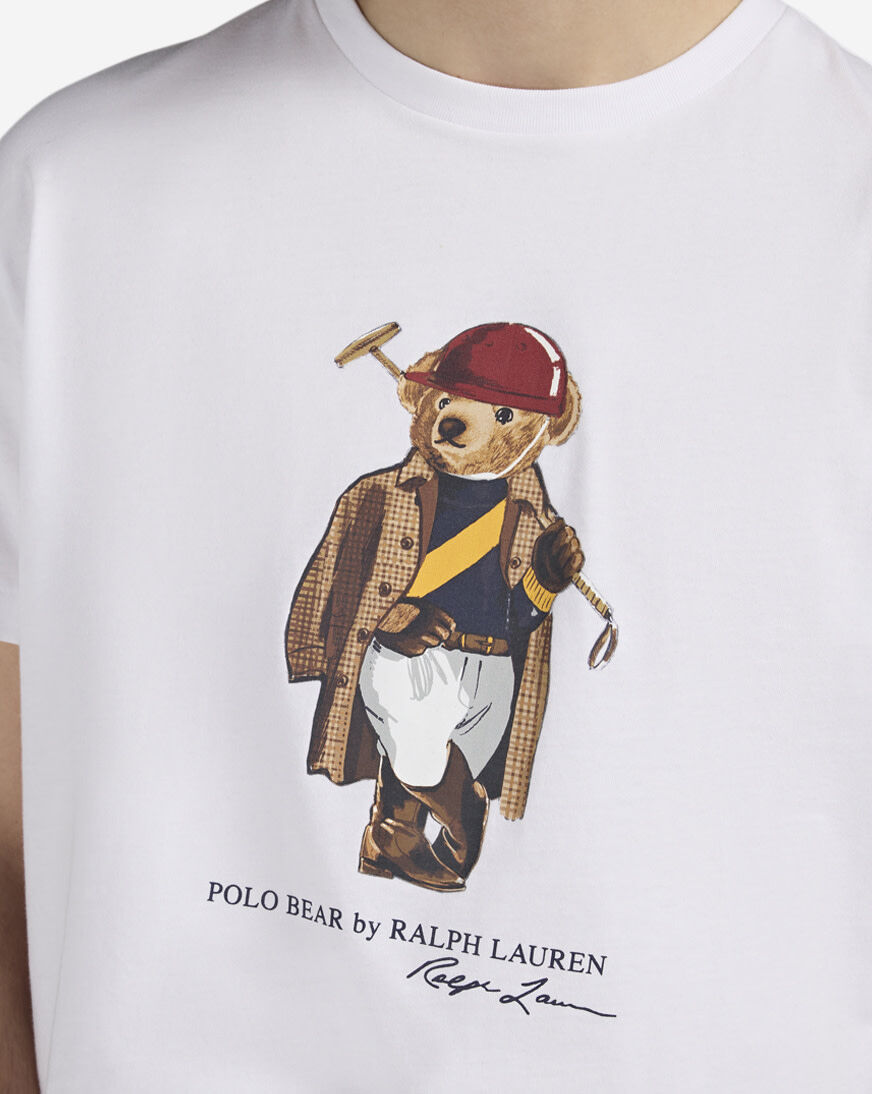 Shop Polo Ralph Lauren Novelty Polo Society Bear Tee 710B14626001