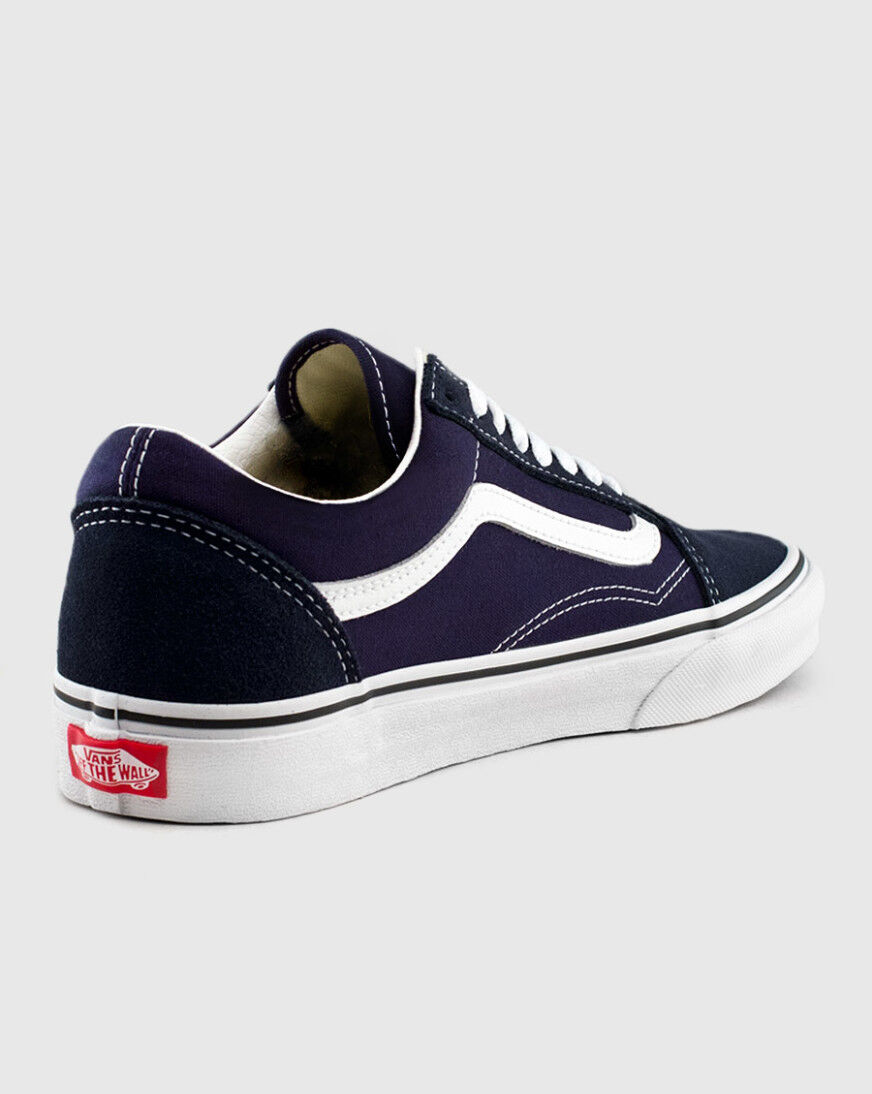 vans old skool night sky & true white shoes