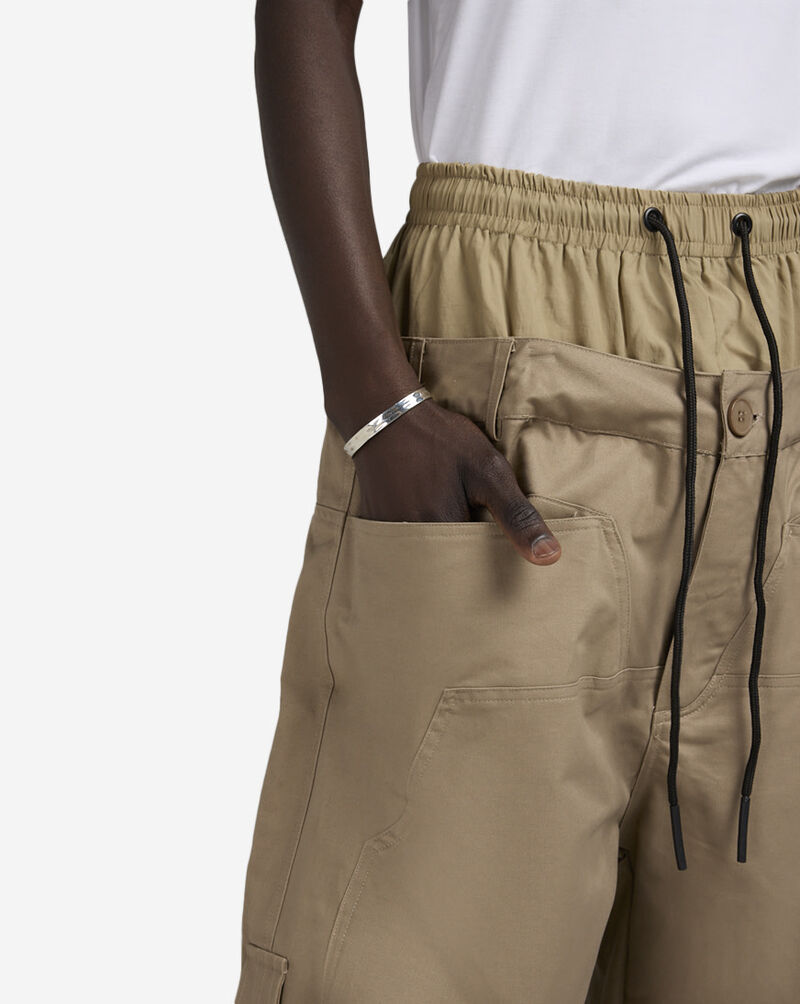 American Stitch Inner Boxer Layer Wide Leg Twill Pants SS25B907-KHA Beige 3