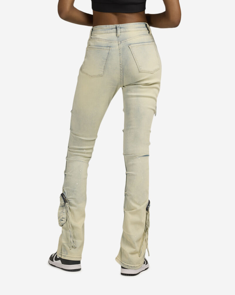 Smoke Rise Cargo High-Rise Stacked Pants AP24105SNZ-OMB Blue 2